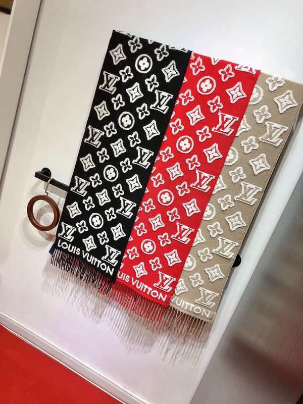 LV Scarf 34X220cm 90%绵羊毛 9%山羊绒1%桑蚕丝 E092708
